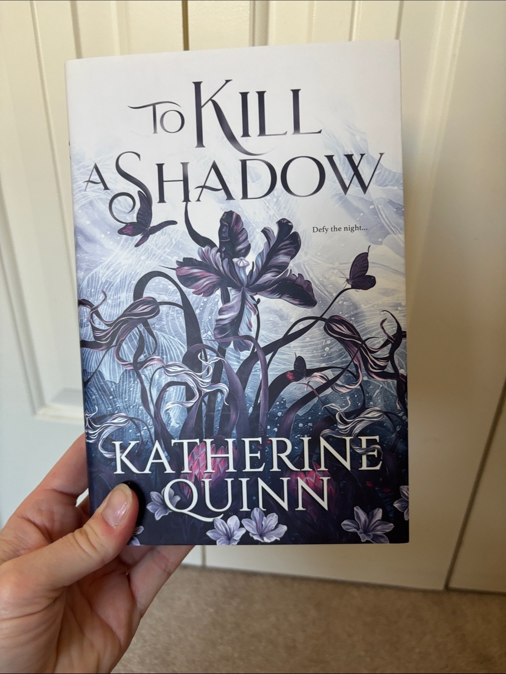 To Kill a Shadow by Katherine Quinn - Purple Floral Cover